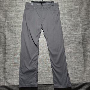 Prana Brion Pants Men's 36x32 Slim Gray Straight Outdoor Hiking M4BN32312